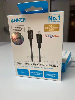 Anker Usb-C to Usb-C Cable (3ft, 240w, Braided)