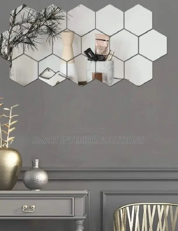 Hexagon Acrylic Mirror Stickers