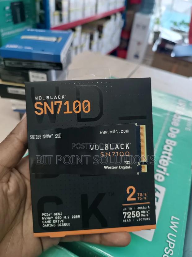 Wd 2tb Nvme M.2 Ssd Gen 4 2280 Sn7100 With Upto 7250mbps Speed
