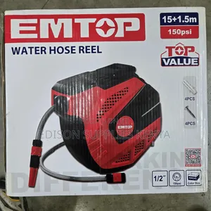 Hose Pipe Emtop Automatic Hose Reel Set Wall Mounted Heavy Duty Pipes