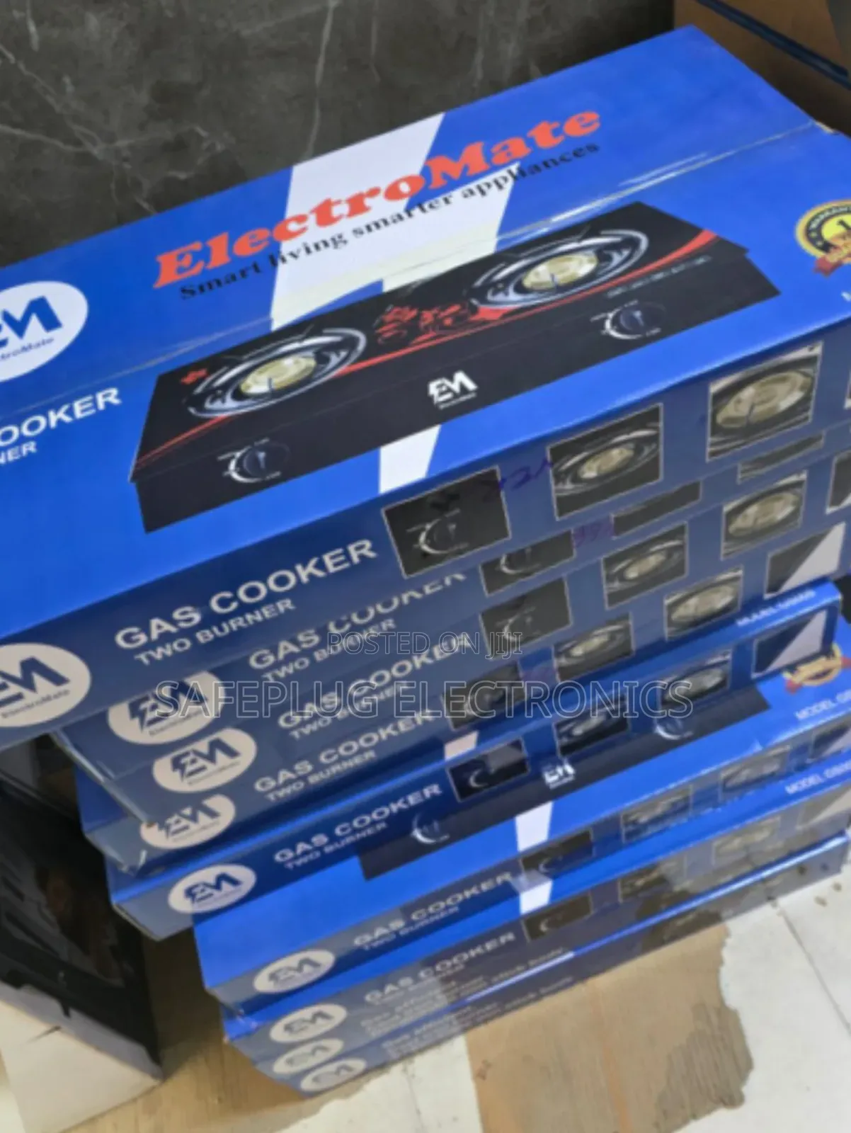 Electromate Glass 2 Burners Gas Cooker