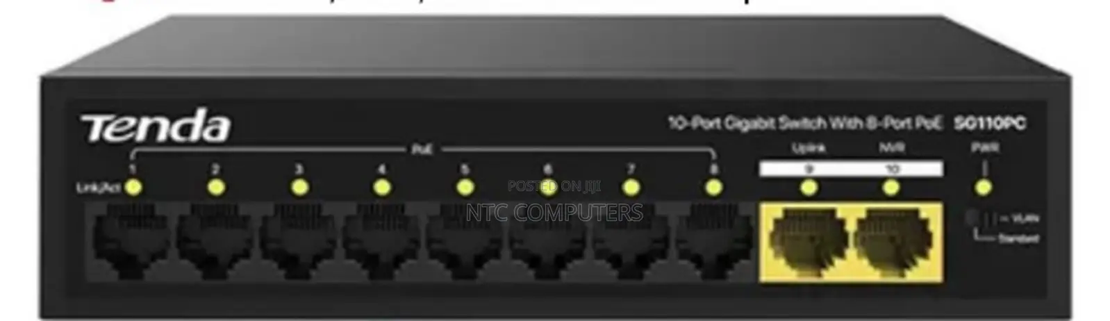 Tenda Sg110pc 10-Port Gigabit Lite Poe Switch With 8- .