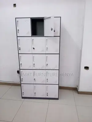 15-Slot Metal Locker Cabinet