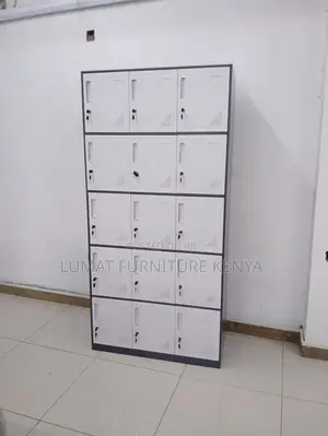 15-Slot Metal Locker Cabinet