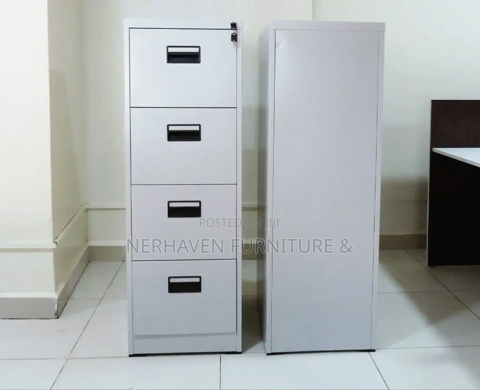 Lockable 4-Drawer Cabinet - Secure Storage for Documents
