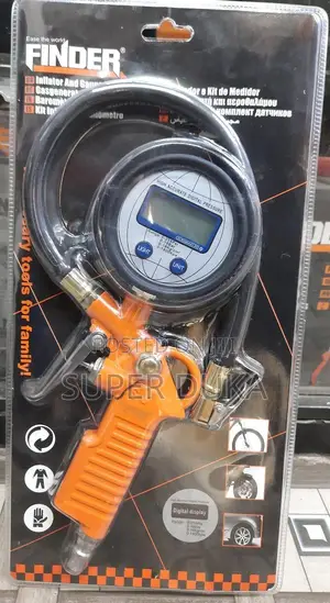Finder Digital Tire Inflator and Pressure Gauge Kit