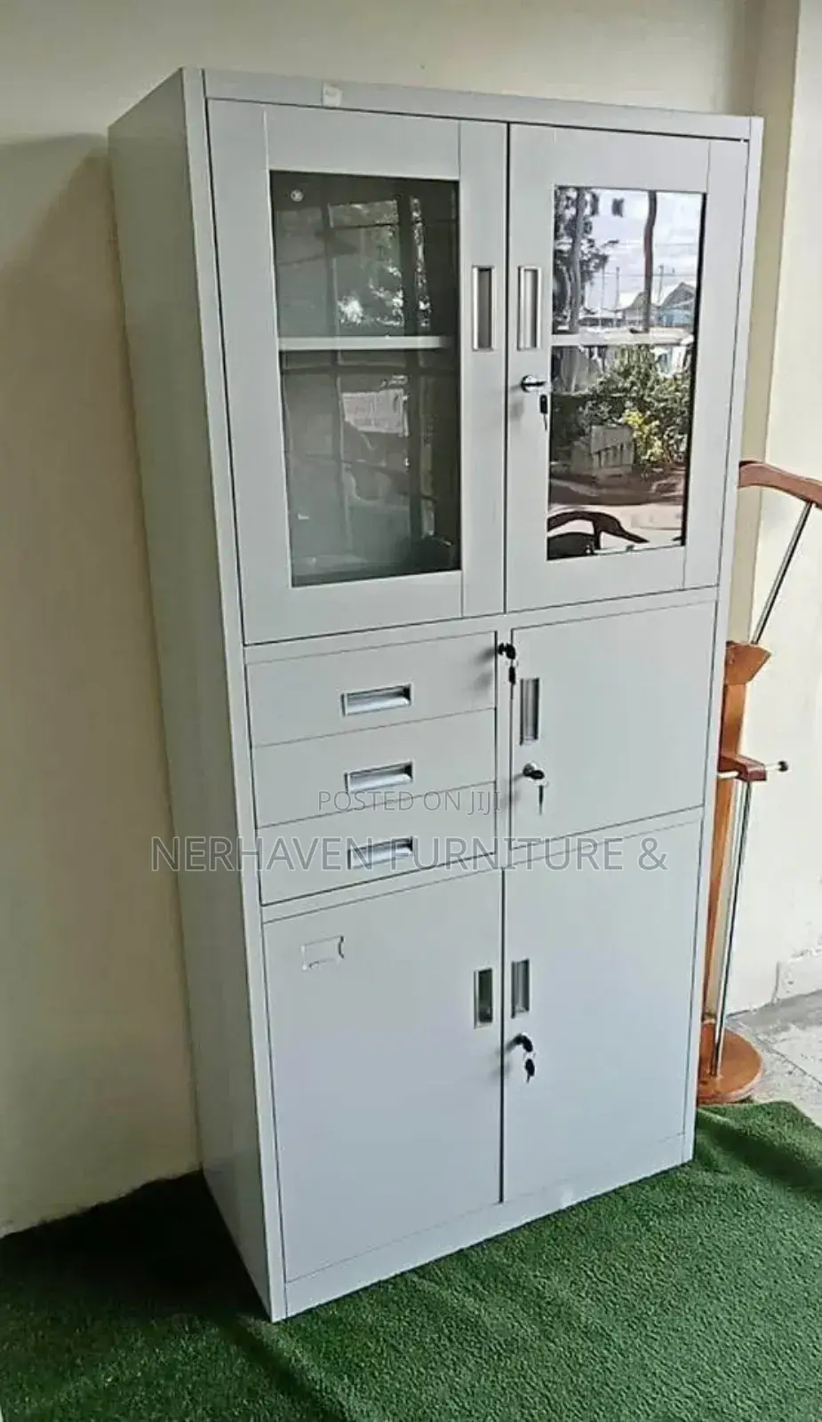 Heavy Duty File Cabinet With Integrated Safe