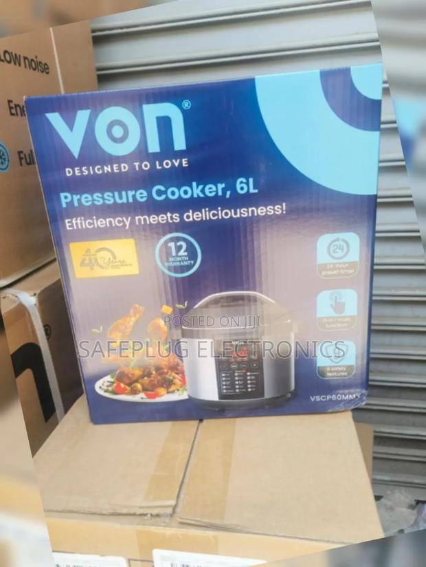 Von 6l Electric Pressure Cooker - 70% Faster Cooking |