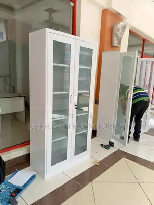 2 Glass Door Office Cabinet – Strong Spacious