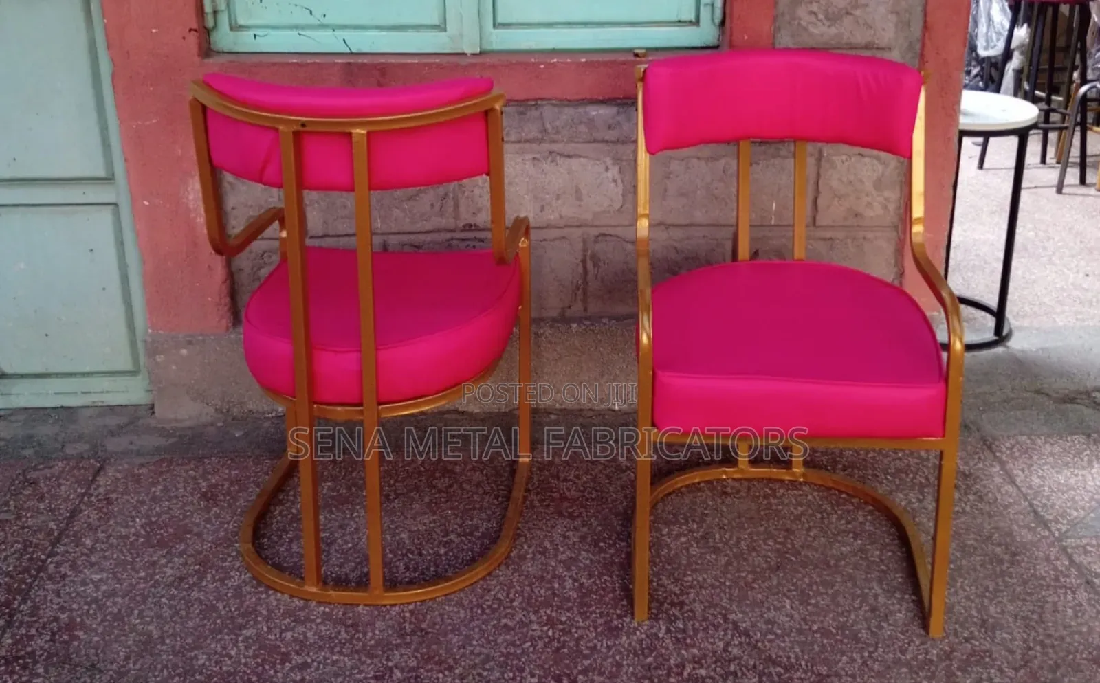 Wing Metal Armchair With Powdercoating Finish.