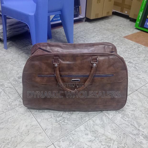 Leather Travel Duffle Bag - thumbnail 3