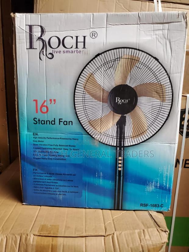 Roch 16inch Heavy Duty 5 Blade Standing Fan - main view