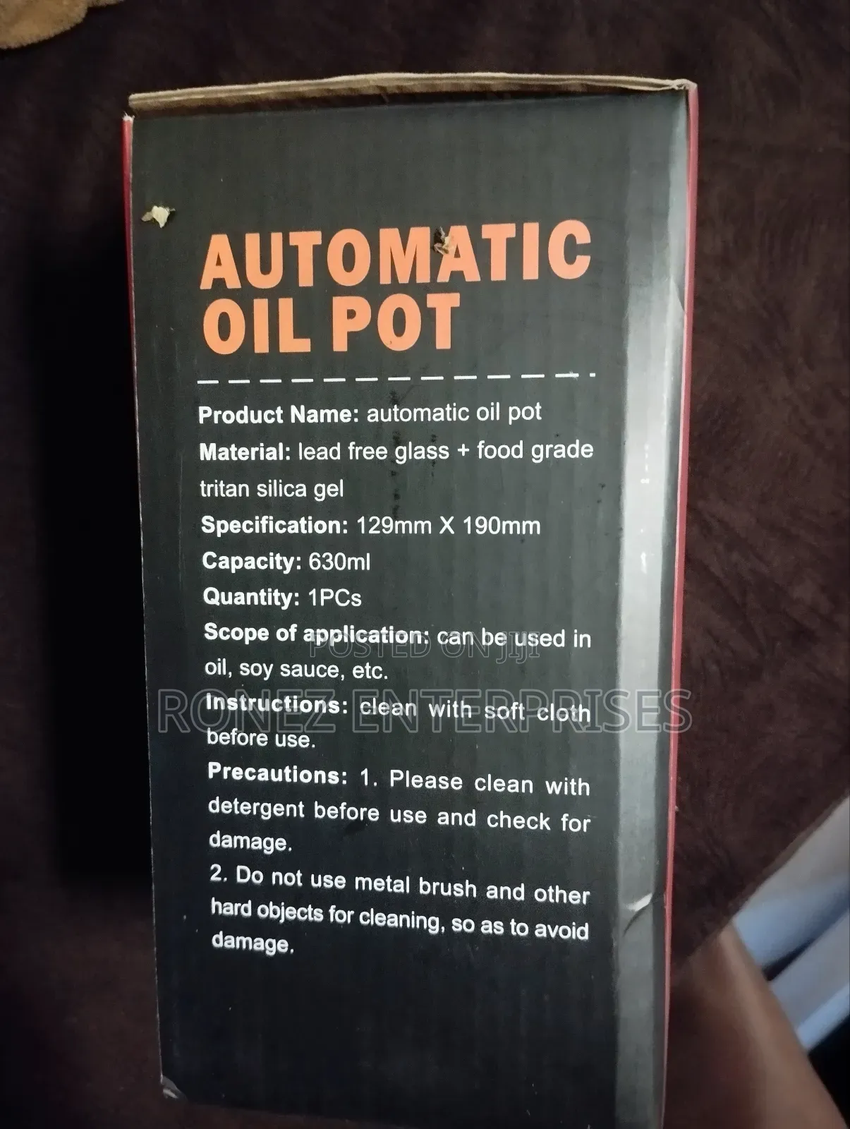 Auto Flip Oil Jar