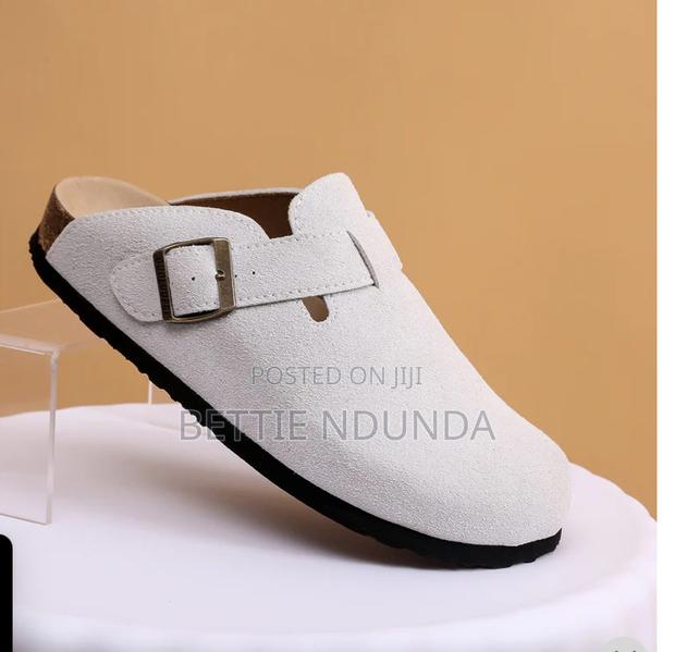 Classic Suede Buckle Clogs - thumbnail 3