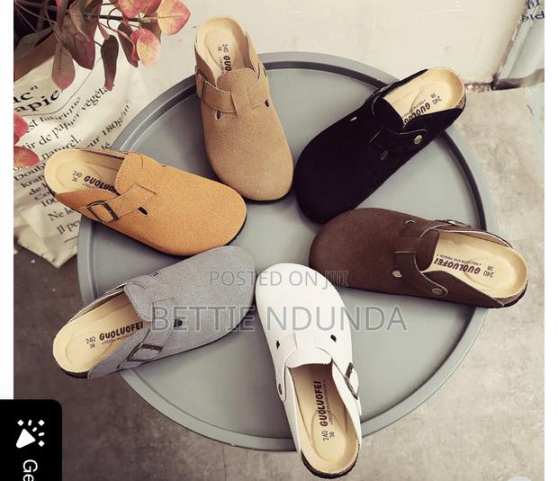 Classic Suede Buckle Clogs - thumbnail 5