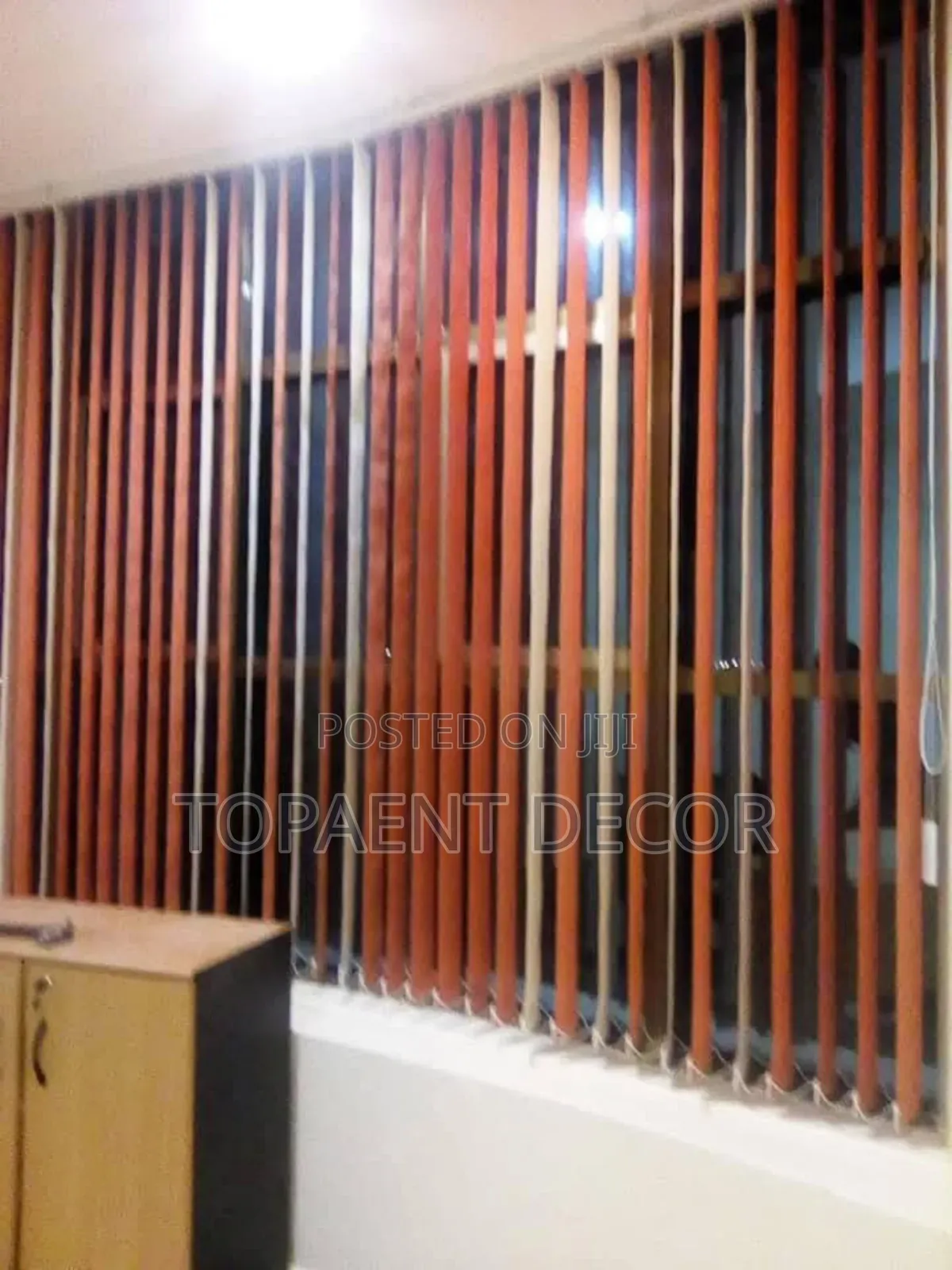 Orange And White Built To Last Vertical Office Window Blinds