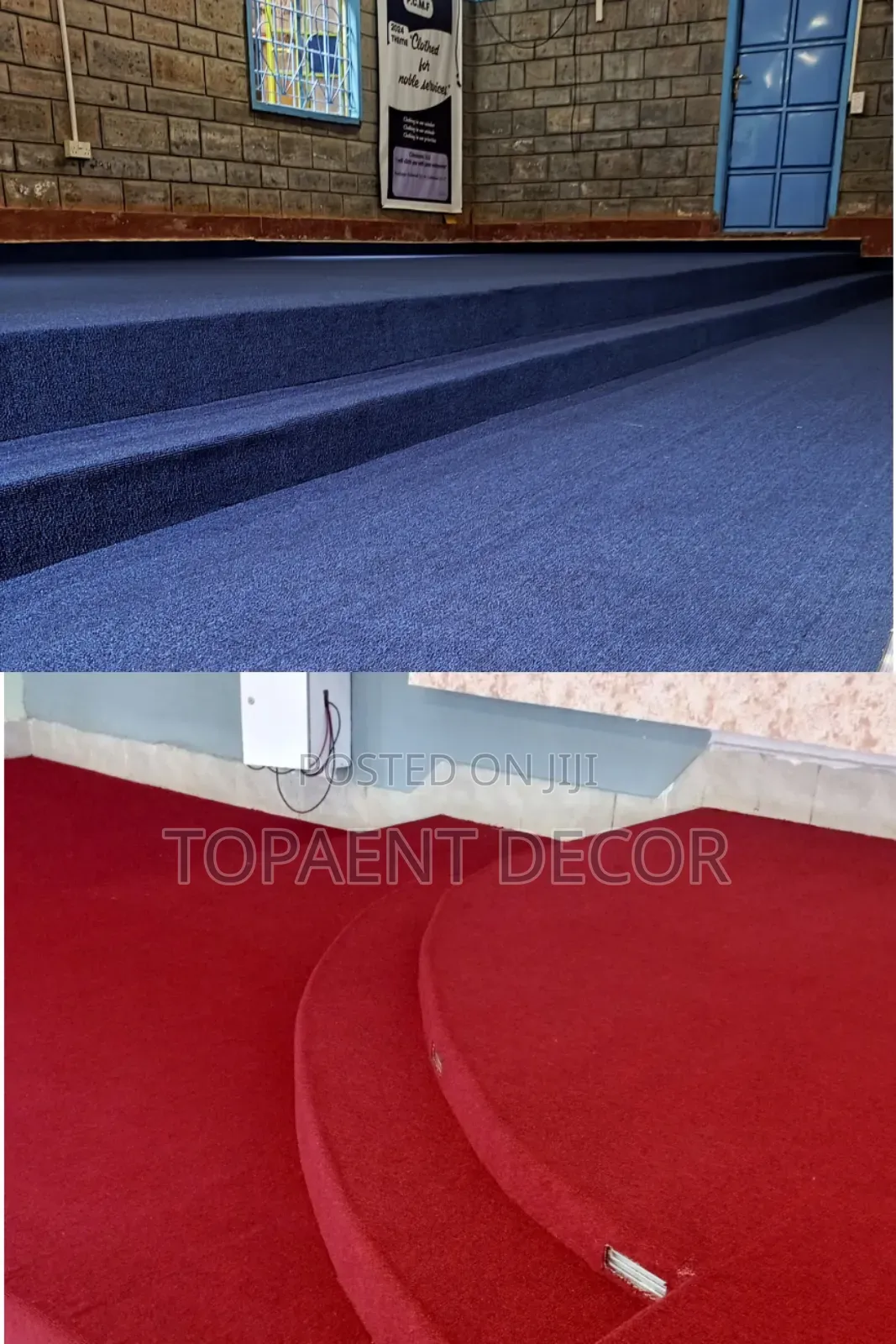 Church Pulpits Wall To Wall Soft Underfoot Blue And Red Wall To Wall