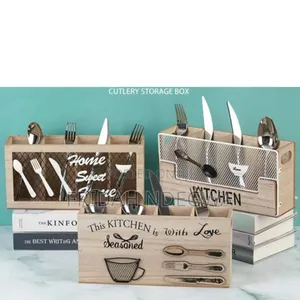 Wooden Kitchen Utensils Holder Cutlery
