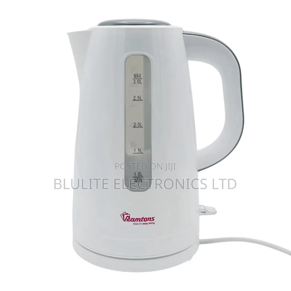 Ramtons Cordless Electric Kettle 3 Litres White- Rm/567