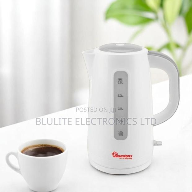 Ramtons Cordless Electric Kettle 3 Litres White- Rm/567 - thumbnail 5