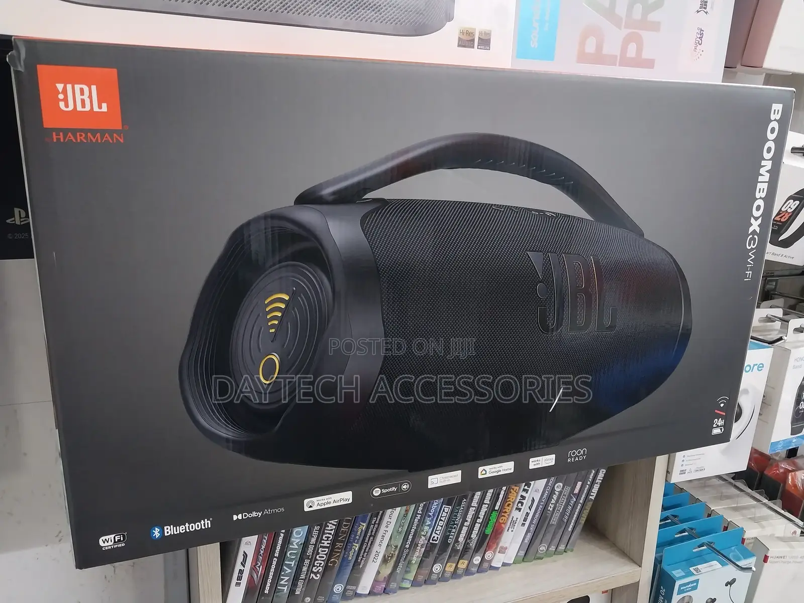 JBL Boombox 3 Wifi Original Portable Bluetooth Speaker - Black