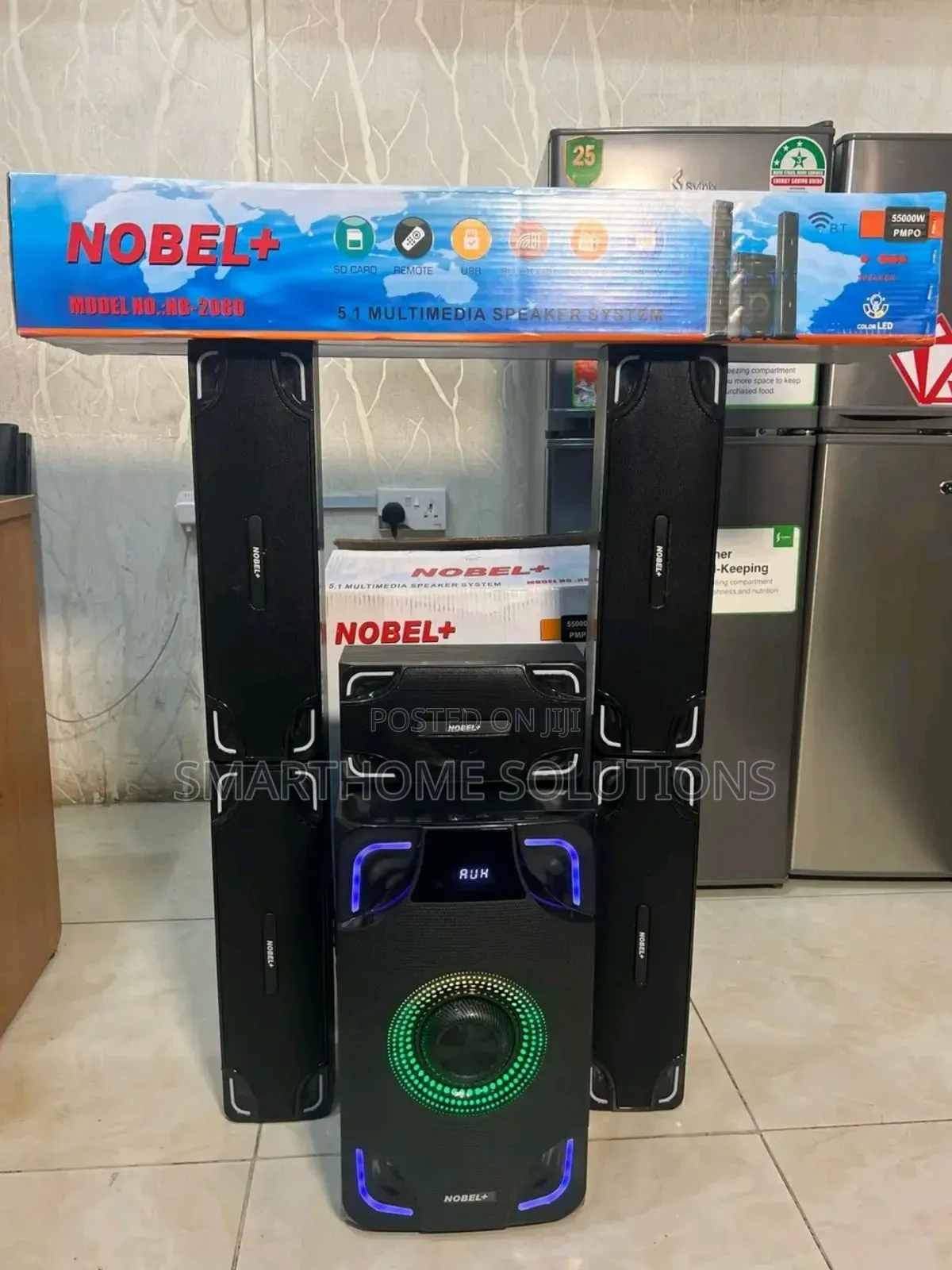 Nobel 55000w Pmpo Multimedia Speaker System Nb-2080