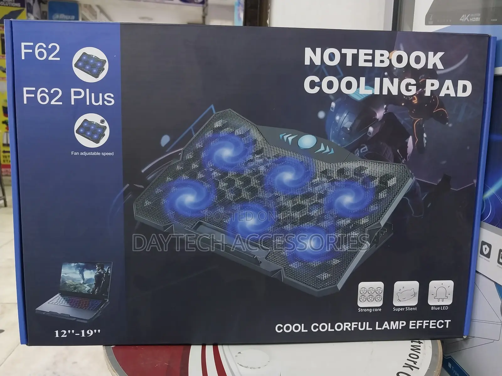 Ergonomic Laptop Cooling Pad With 5 Fans.