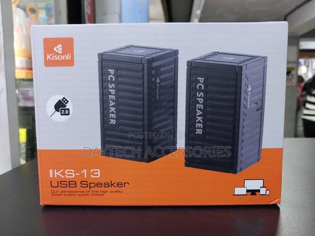 Kisonli Desktop/Laptop Speakers Ks-13 - Black - thumbnail 3