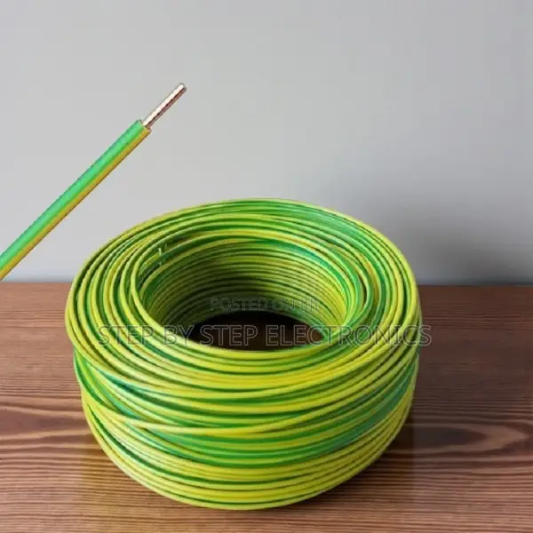 1.5mm Yellow Green Electrical Cable Pvc Insulated Solid Wire