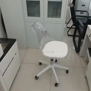 White Transparent Swivel Chair