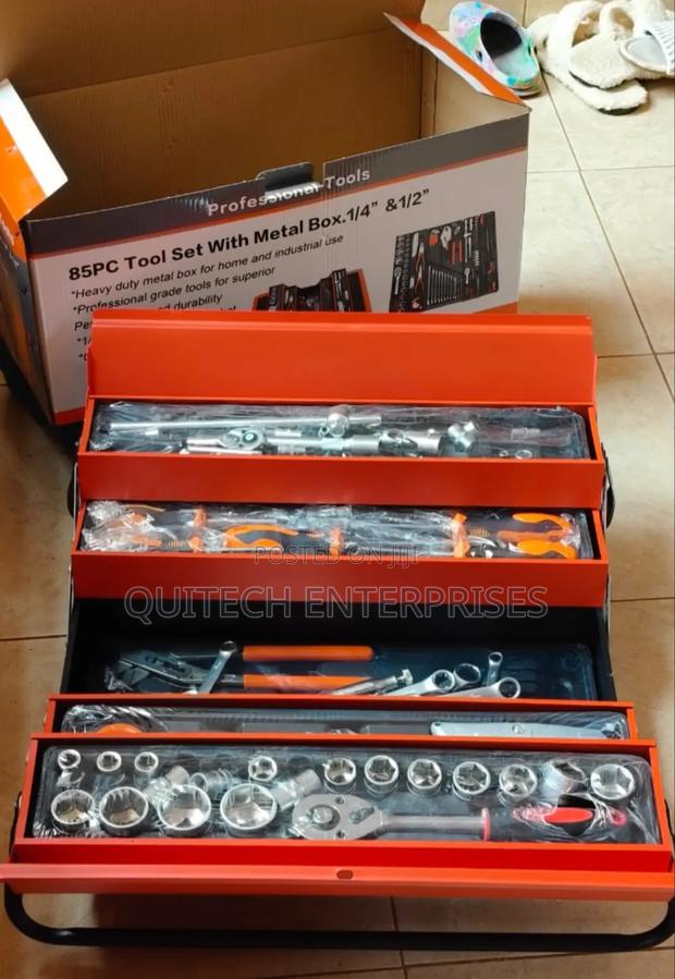 85pcs Tool Sets With Metal Box/ Hands Spanner Set Metallic Box - main view
