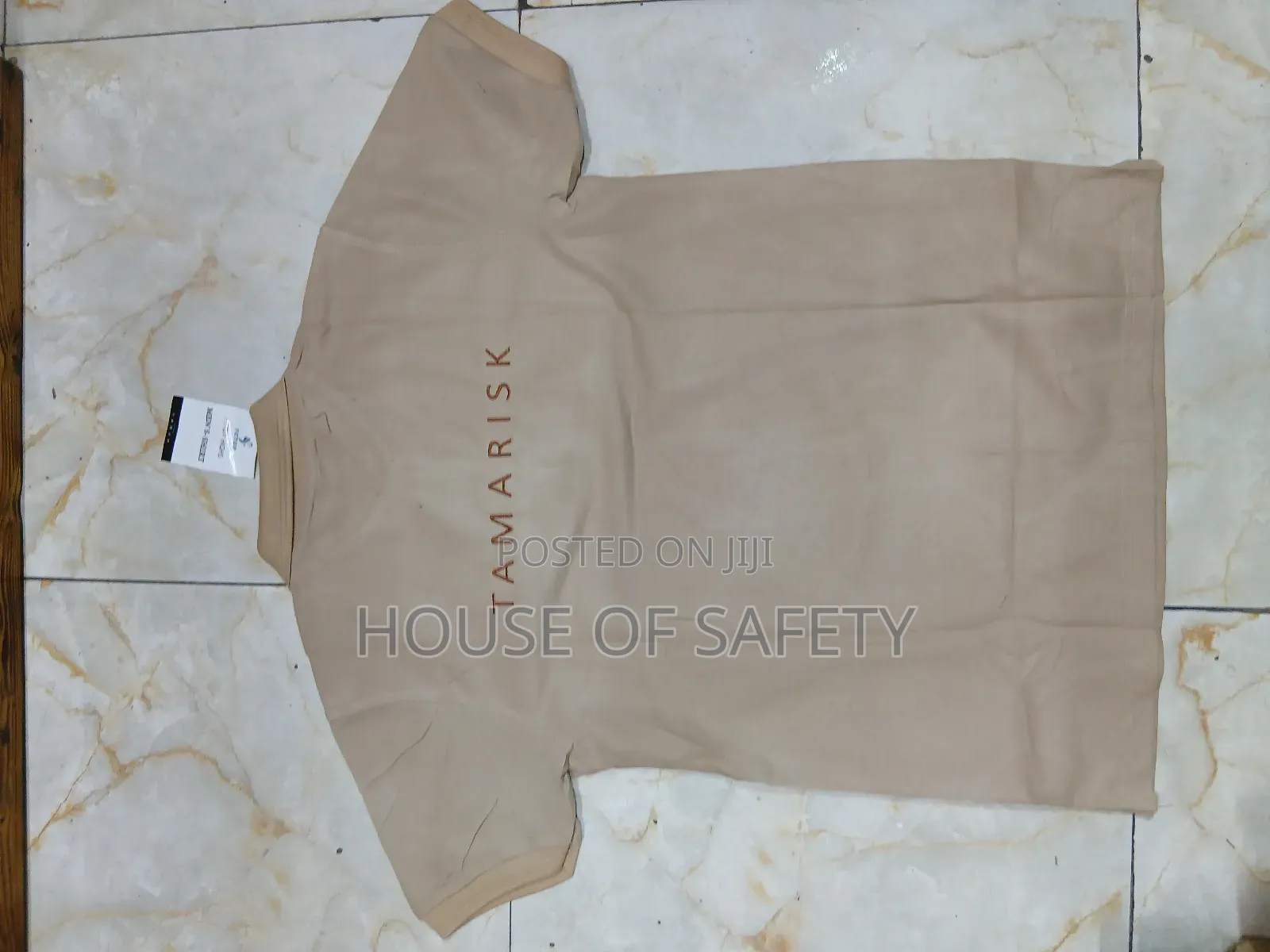 Polo T-Shirt Beige With Back and Front Branding