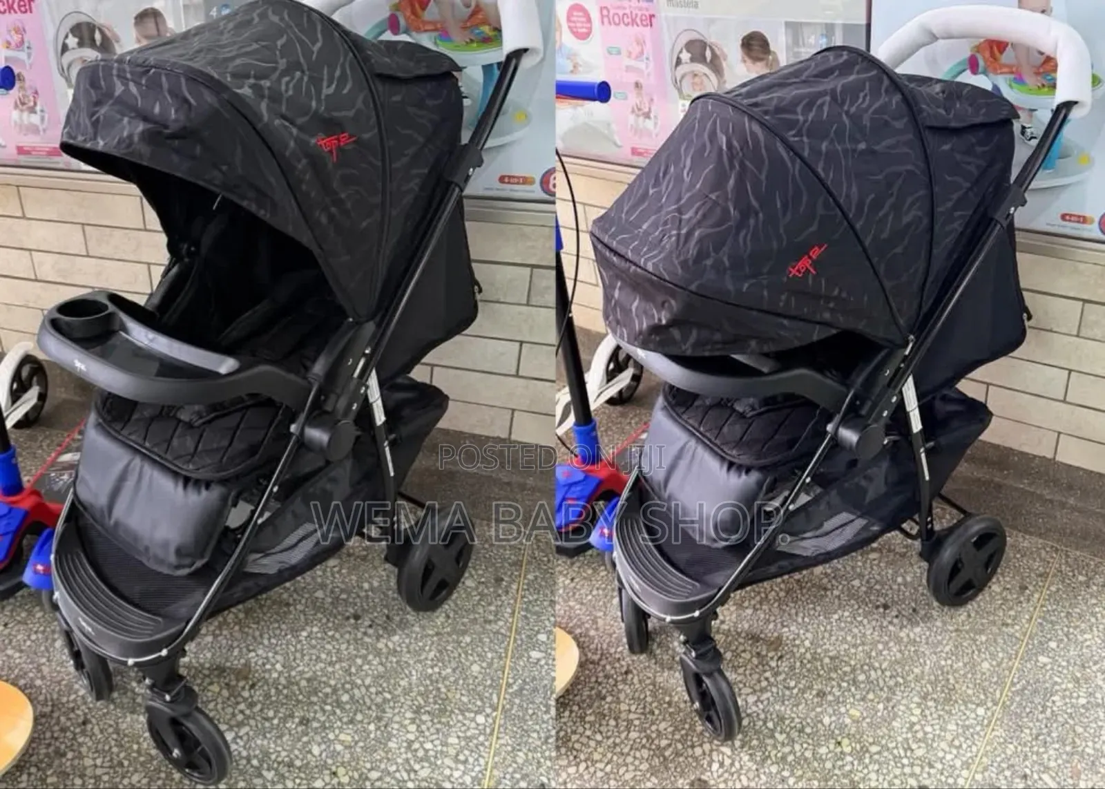 Compact Baby Stroller With Reversible Handle