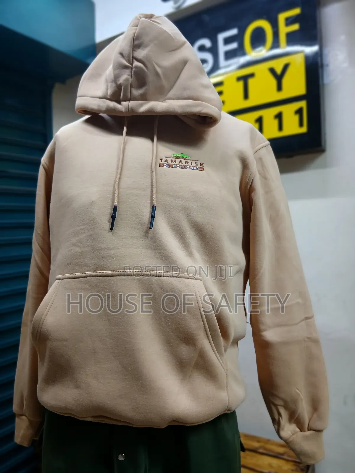 Beige Branded Hoodies