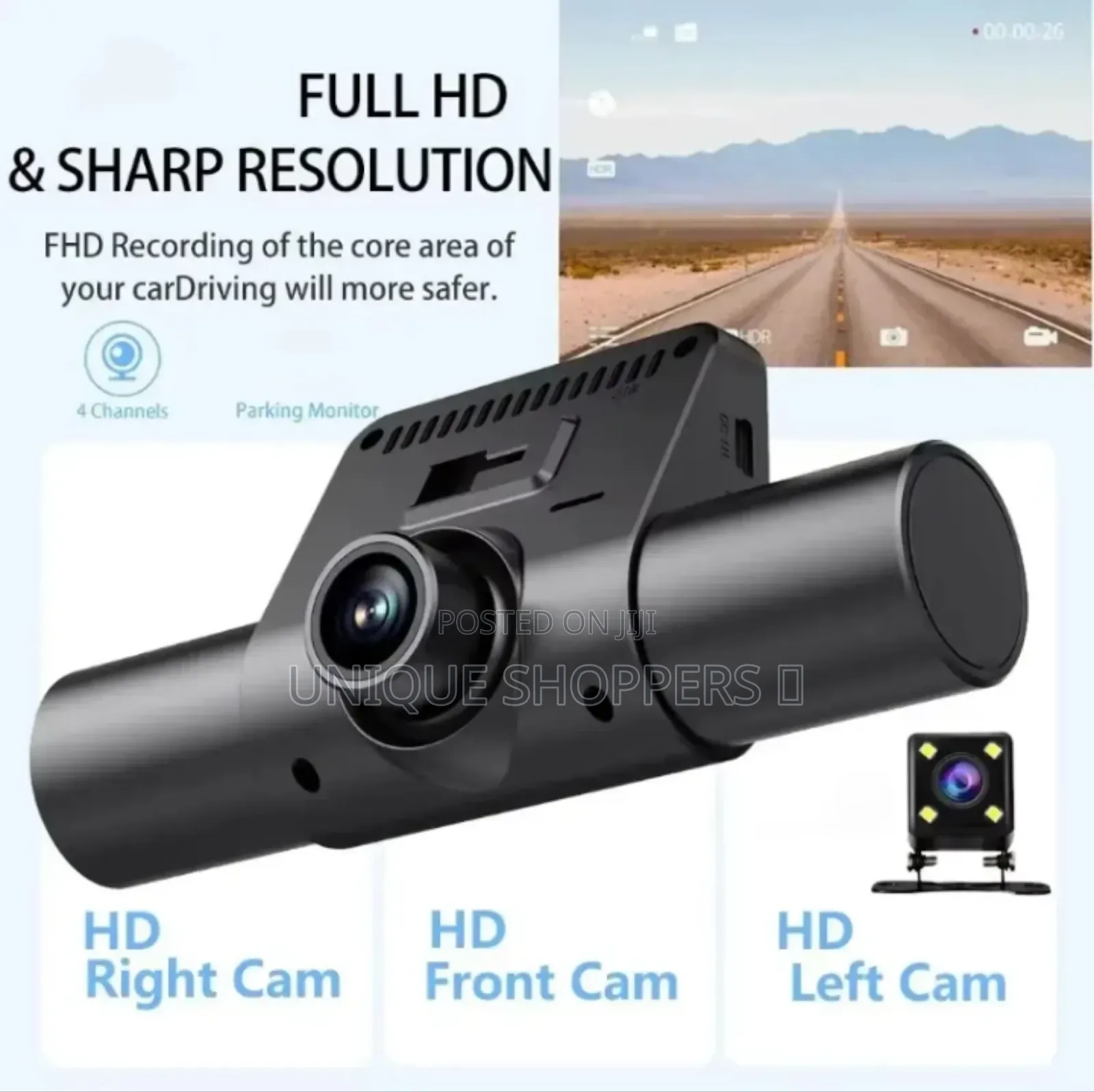 P83 4g (Uses Simcard) Dash Camera(With 2 Cameras)