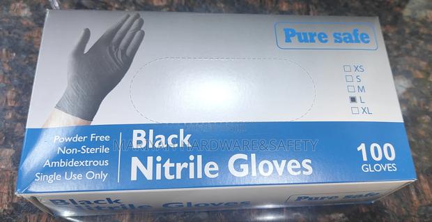 Gloves Black Nitrile Disposable - main view