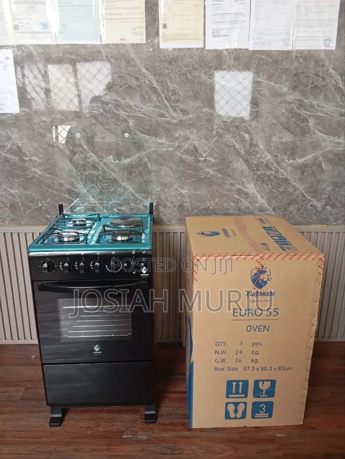 50×55 Euroken 3+1 Standing Cooker With Electric Oven Cooker