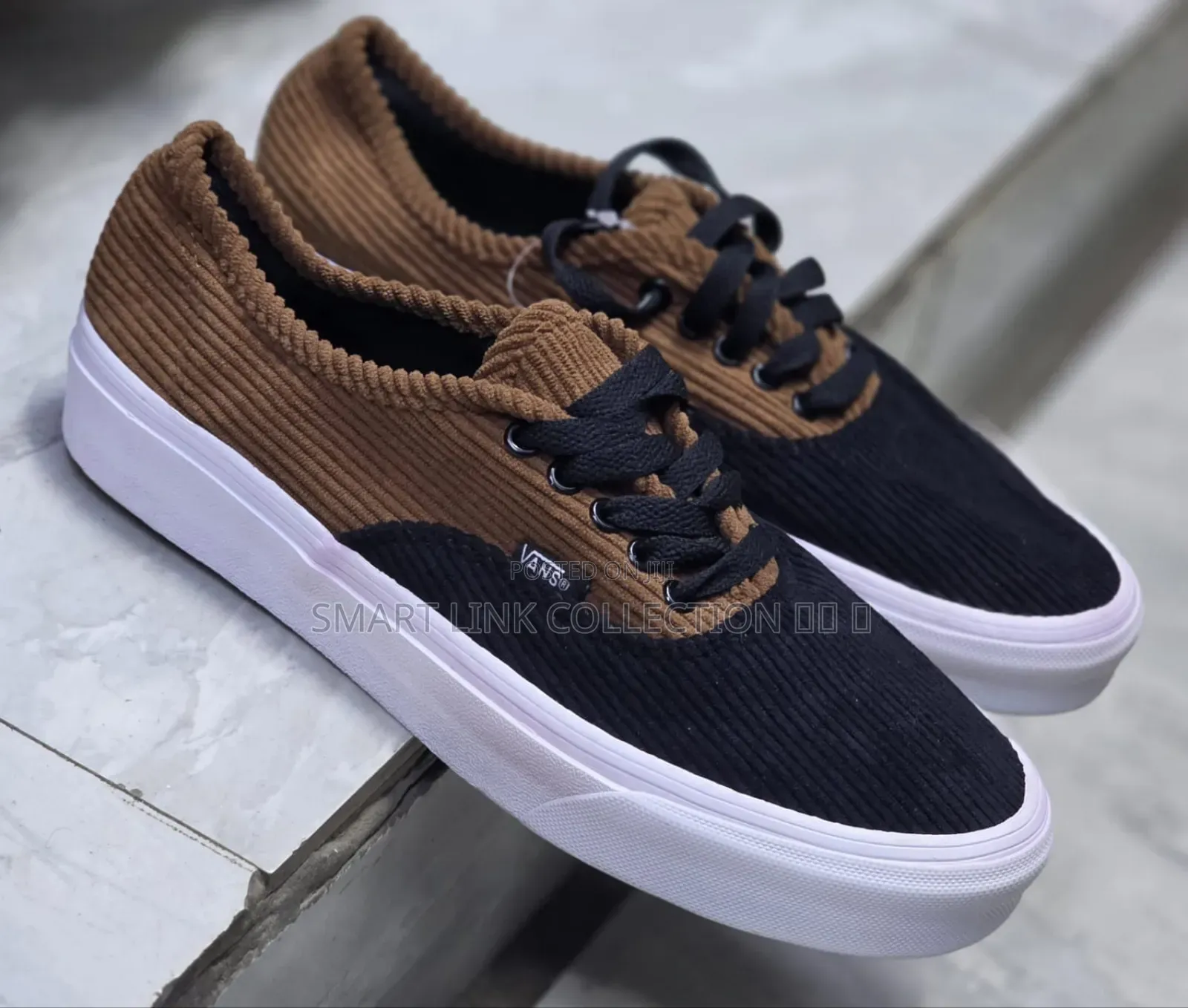 Corduroy White Sole Vans
