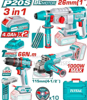 Combo 3pcs Combo Kit/ Total Cordless Industry Rotary Hammer