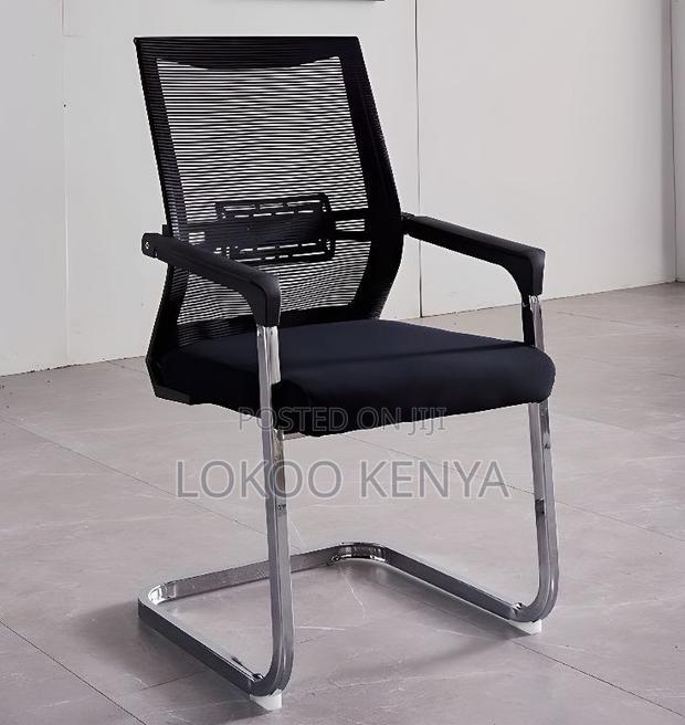 Office Chair; Strong Mesh-Mid Back Visitor's Waiting Office Chair