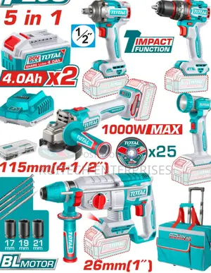 Total Cordless Combo Kit/ Industrial Total 5pcs Rotary Hammer