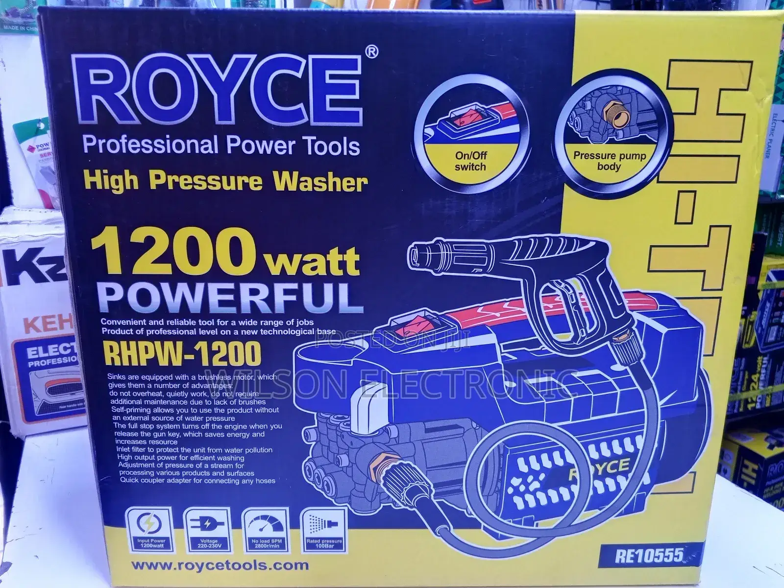 Royce High Pressure Washer Machine. 1200w