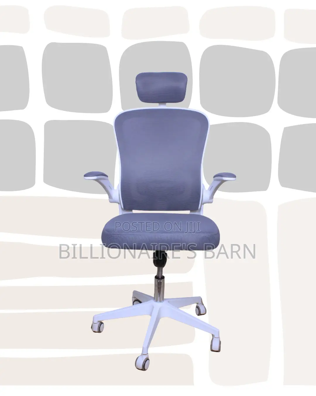Space-saving Pressure Office Back White Ergonomic