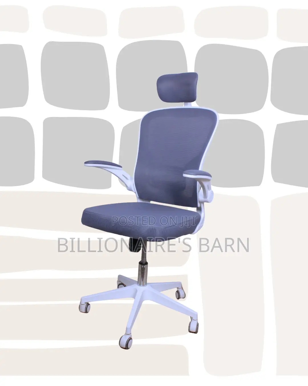 Space-saving Pressure Office Back White Ergonomic