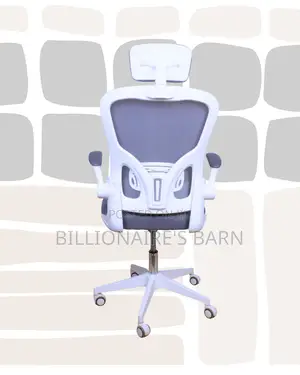Space-saving Pressure Office Back White Ergonomic