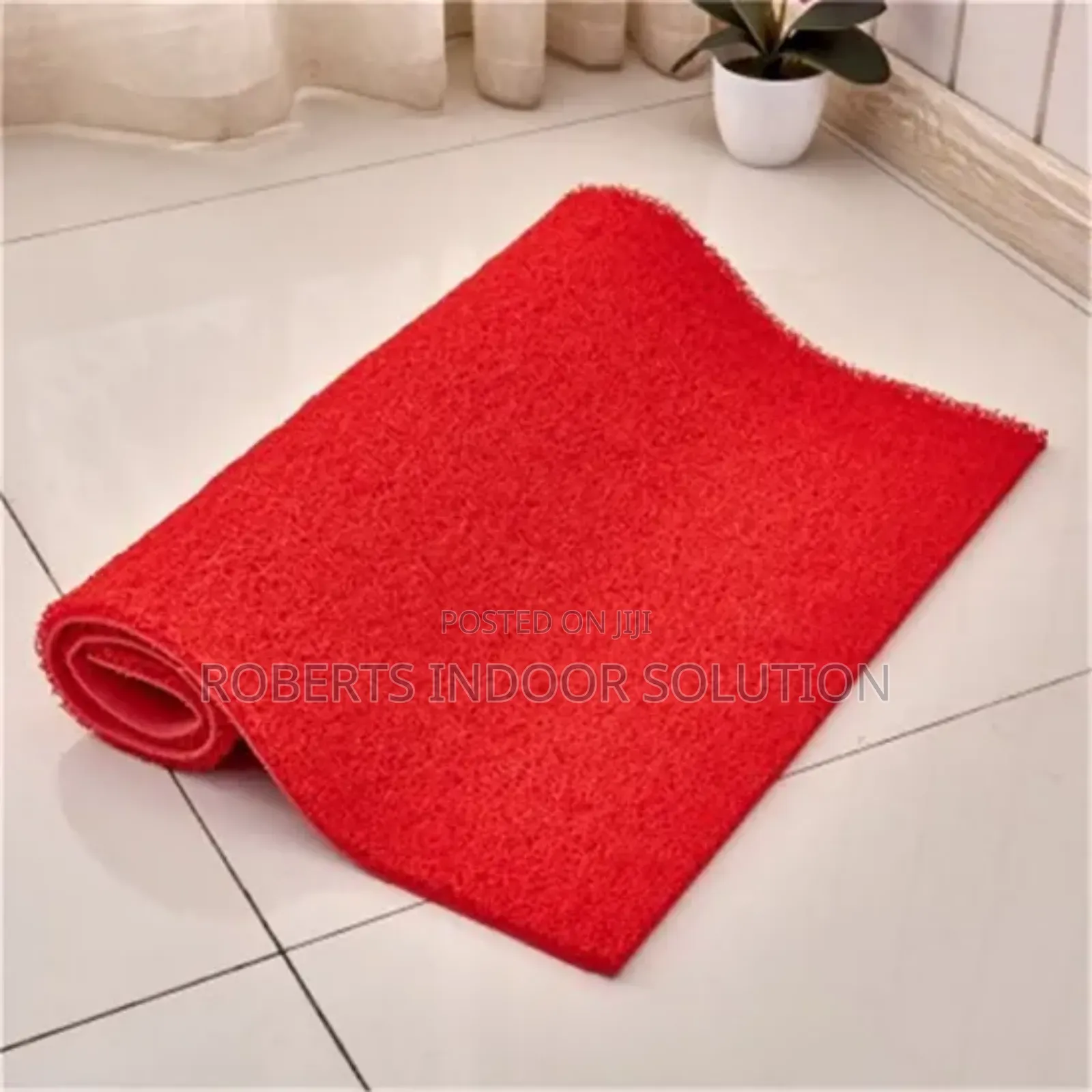 Elegant Red PVC Spaghetti Entrance Mat – Anti-Slip Long-Lasting