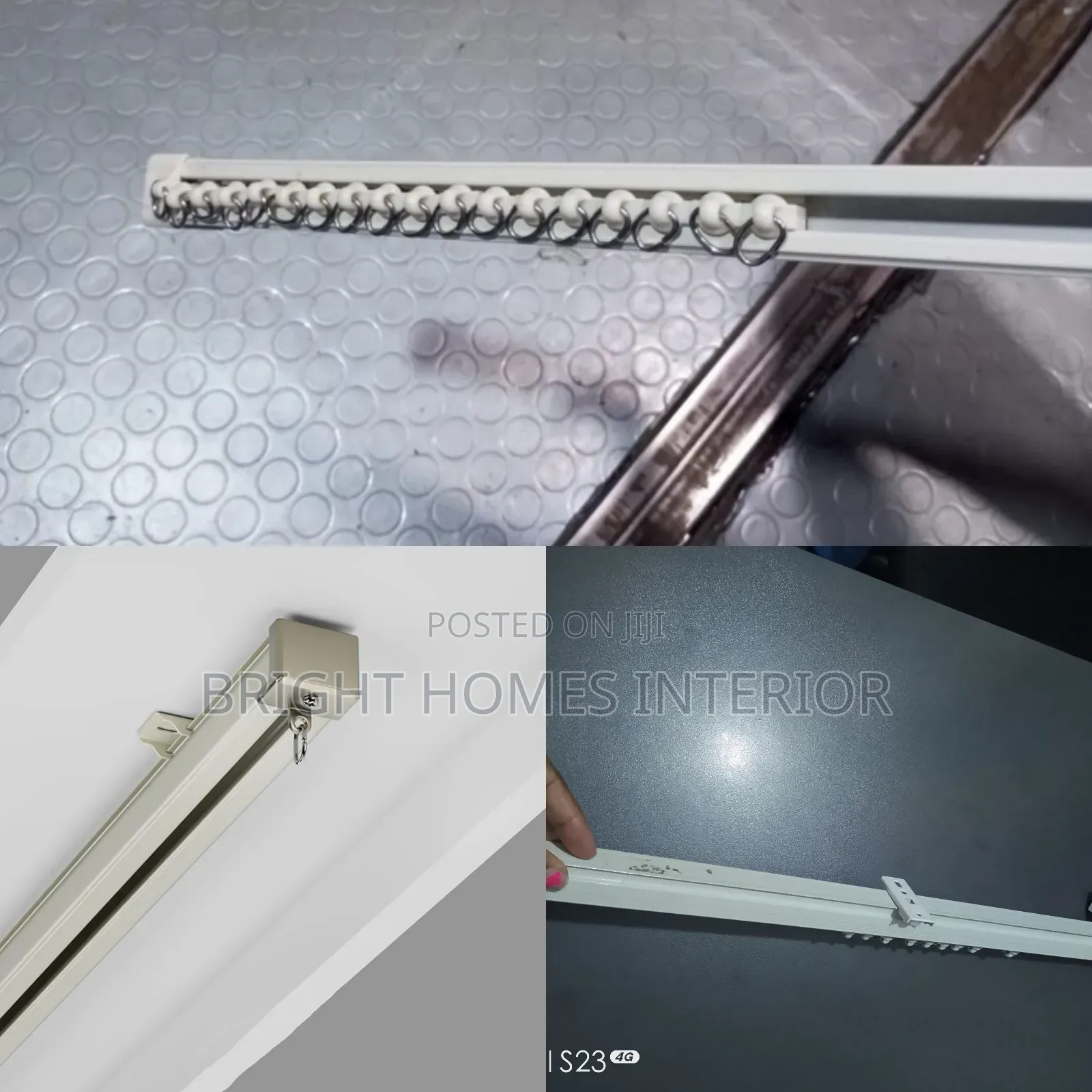 Single Track Rail Mounted on Curtain Box