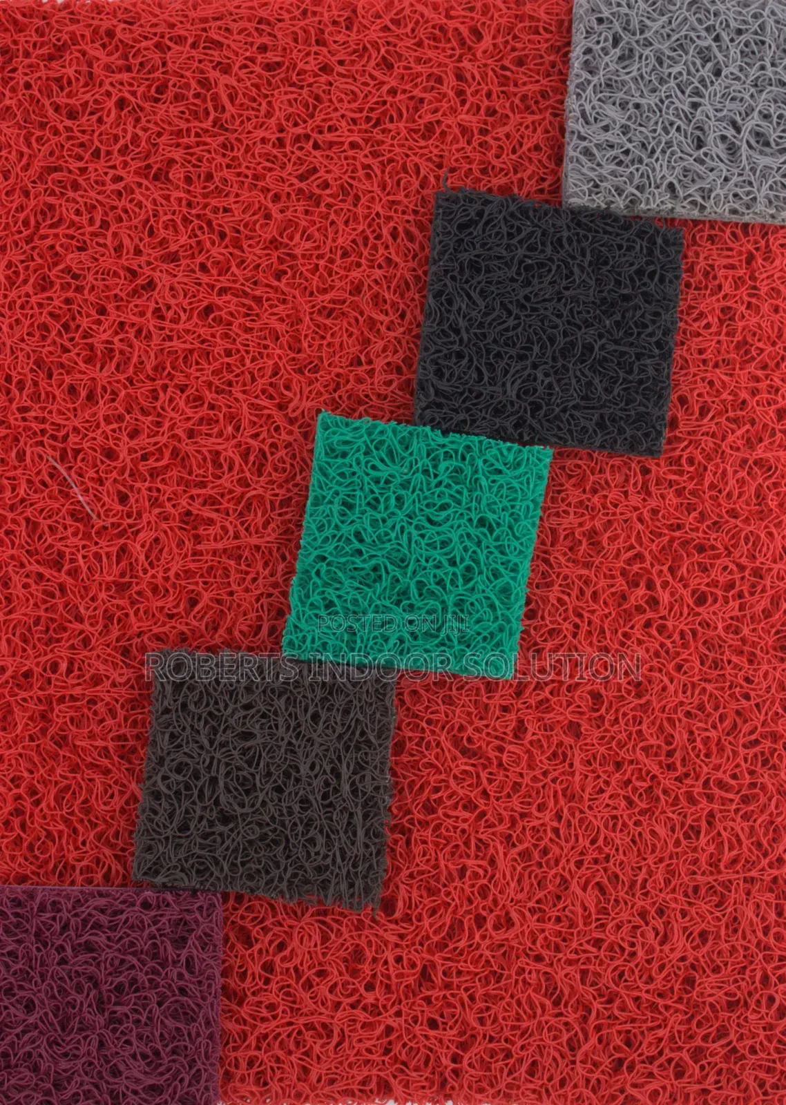 Premium Red PVC Spaghetti Mat – Anti-Slip Weather Resistant