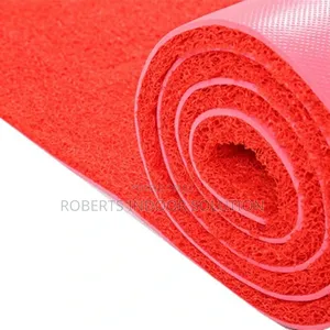 Red PVC Spaghetti Entrance Mat – Washable Non-Slip Design