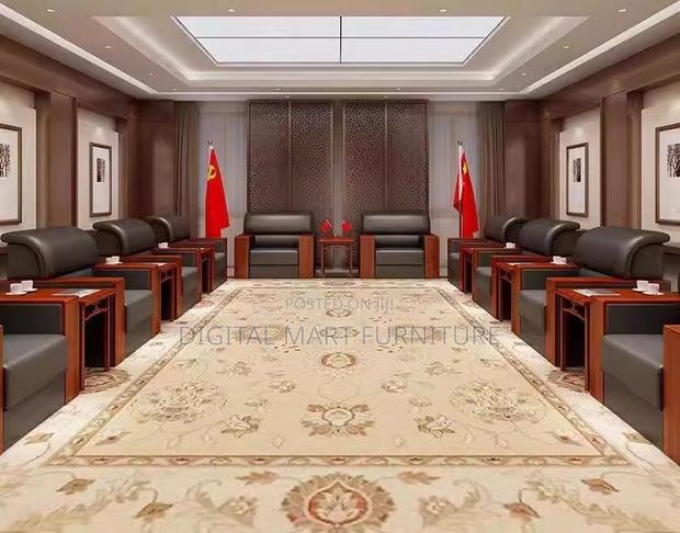 Office Chair: Black Boardroom Leather Sofa - thumbnail 4